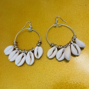 Cowrie Shell Hoops